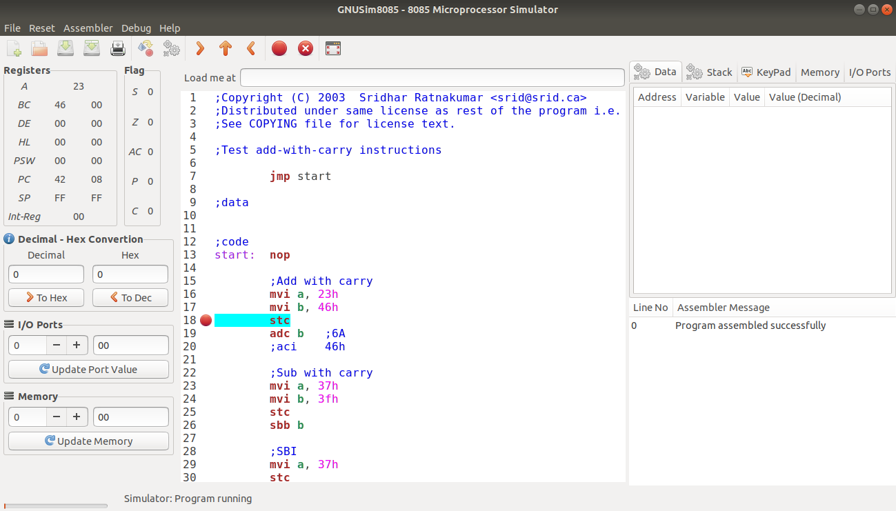 gnusim8085