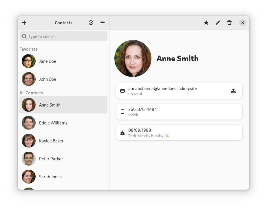 gnome-contacts