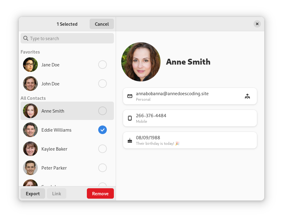 gnome-contacts