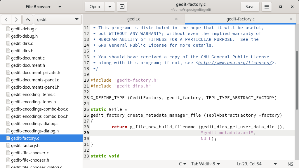 gedit
