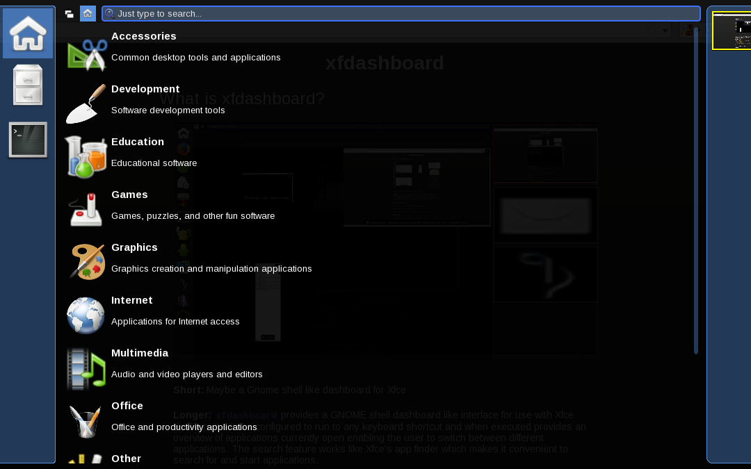 xfdashboard