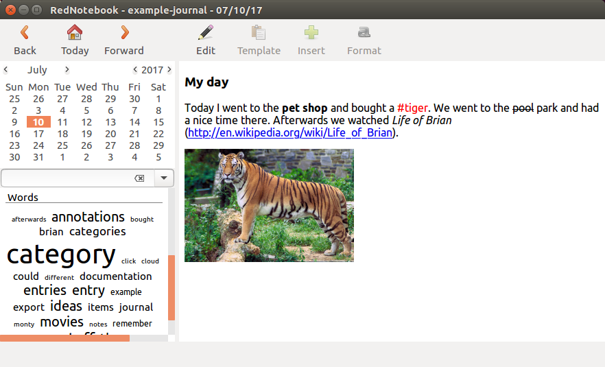 rednotebook